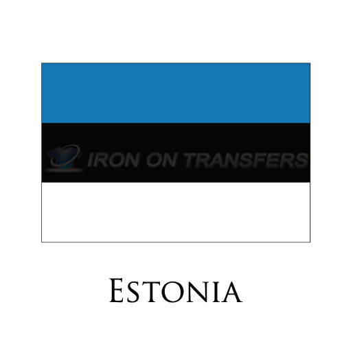 Estonia flag Iron-on Stickers (Heat Transfers)NO.1869